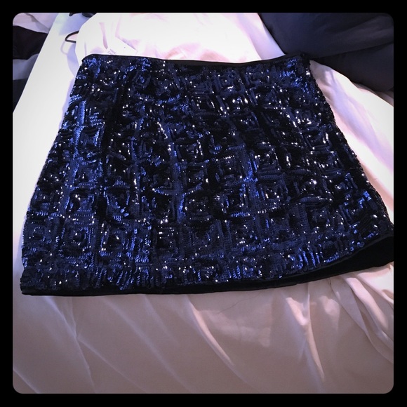 Size 8 Midnight blue Sequence Skirt