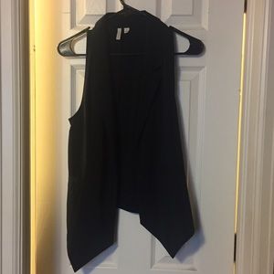 Black Sleeveless Blazer