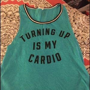 VS pink workout tank in a medium