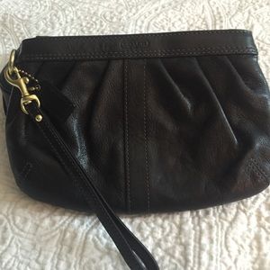 Coach black wristlet