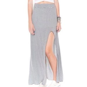 Brandy Melville Striped Maxi Skirt