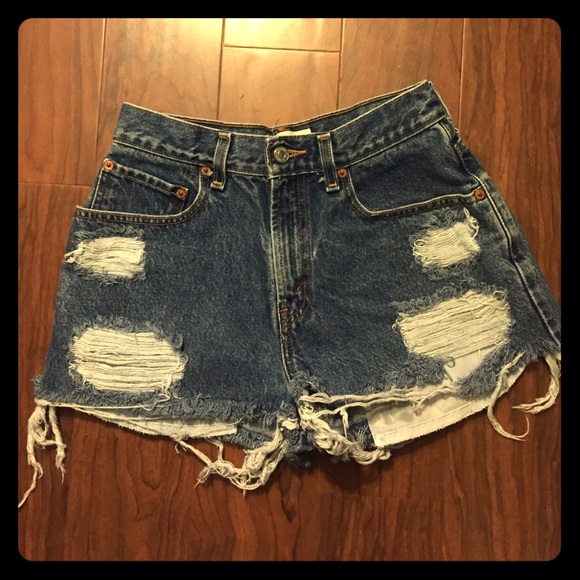 Levi's High Waisted Jean Shorts