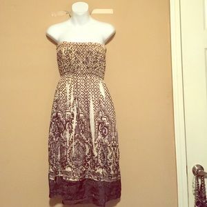 This Is A Gorgeous Strapless Silk Dress.