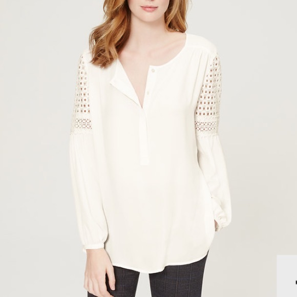 ISO loft lace shoulder blouse xxs