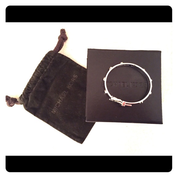 Michael Kors Buckle Bangle Bracelet | Silver