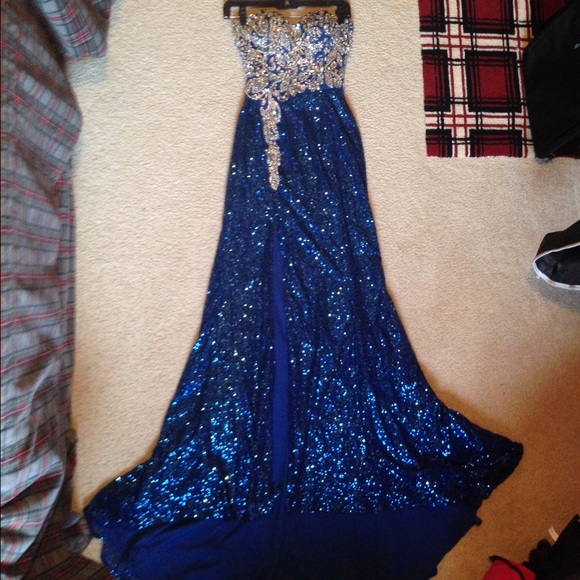 Fully sequin and beaded prom/pageant gown