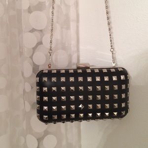 Black Studded Clutch