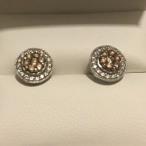 Champagne diamond earrings