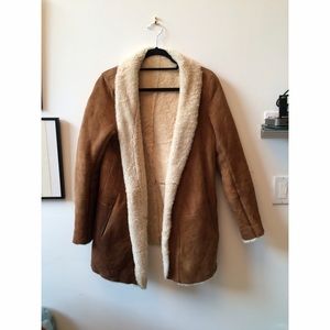 Vintage French 100% real shearling coat