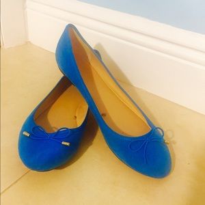 Blue ballerina flats