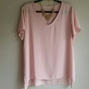 Light Pink Chiffon Top