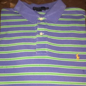 Mens 1XL BIG Ralph Lauren stripped collar shirt.
