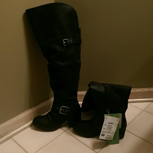 Over-the-Knee Black Boots size 7.5