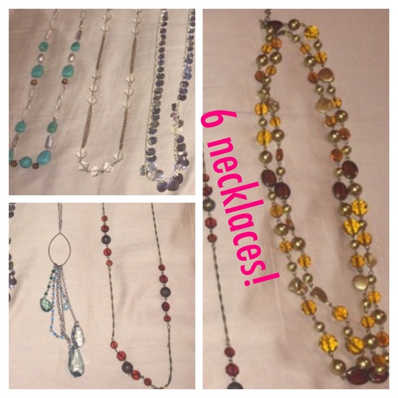 Lot of 6 Long Beaded Necklaces