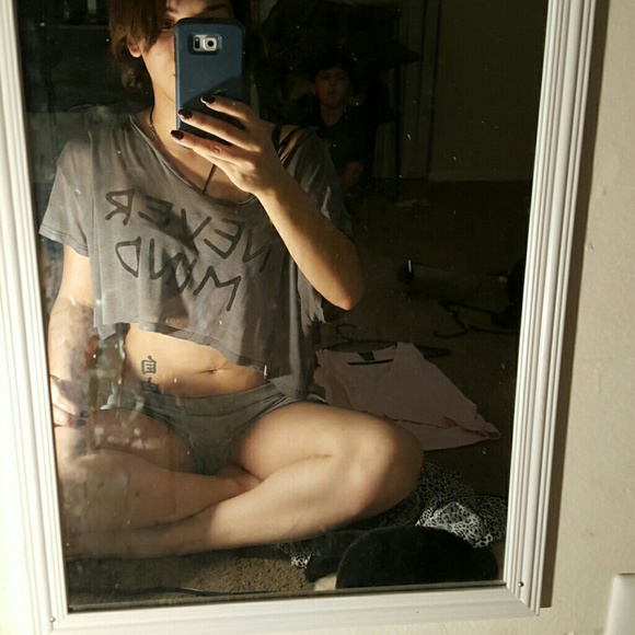 Never mind belly shirt