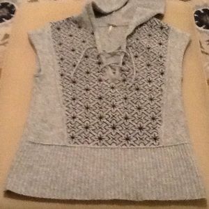 Free people wool vest size small grey