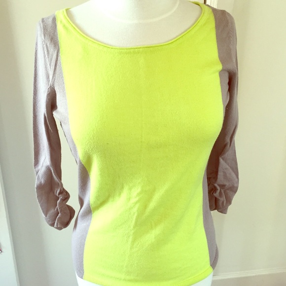 Express Neon Colorblock Sweater -- Small