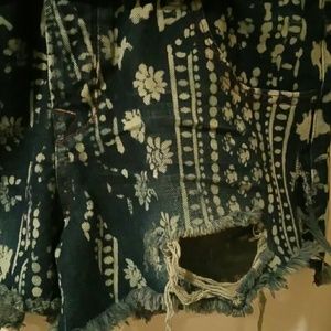 Free People Shorts - Free People printed jean shorts Free People Shorts - Free People printed jean shorts
