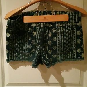 Free People Shorts - Free People printed jean shorts Free People Shorts - Free People printed jean shorts