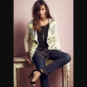 Anthropologie Moth Draped sweater cardigan Large