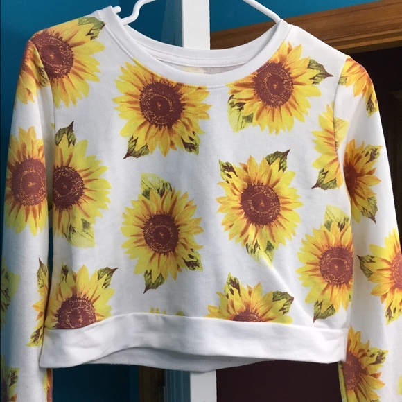 pacsun sunflower crop sweater