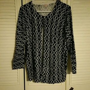 Dark Navy Blue and White Button Down