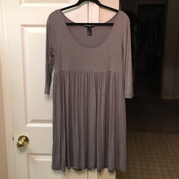 H&M striped empire waist dress