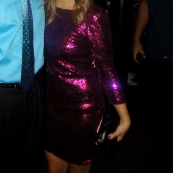 Akira fuchsia sequin dress - Picture 1 of 2