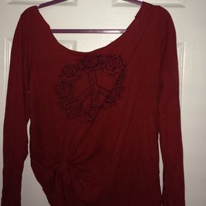 off the shoulder long sleeve