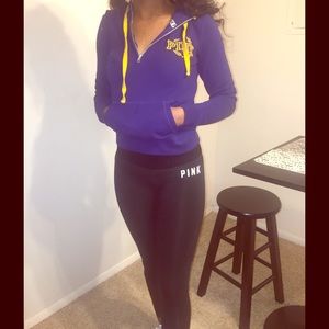 Purple and yellow PINK sweatshirt