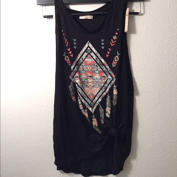 Black Aztec design tank