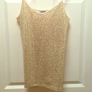 Brand new spaghetti strap sequence tank top
