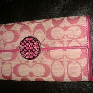 Pink Coach Wallet