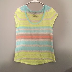 Striped, form fitting t- shirt (never been worn)