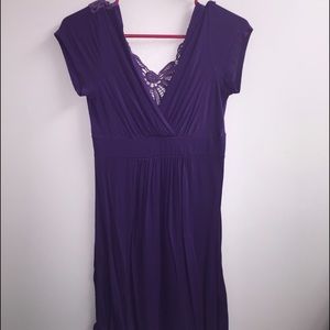 Purple short sleeve dress - size 2/4