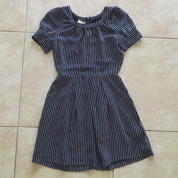 Striped and dotted print dress size M