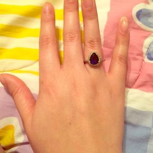 Blue and sliver ring