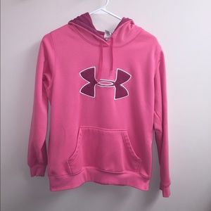 Pink Under Armour hoodie - Adult Small
