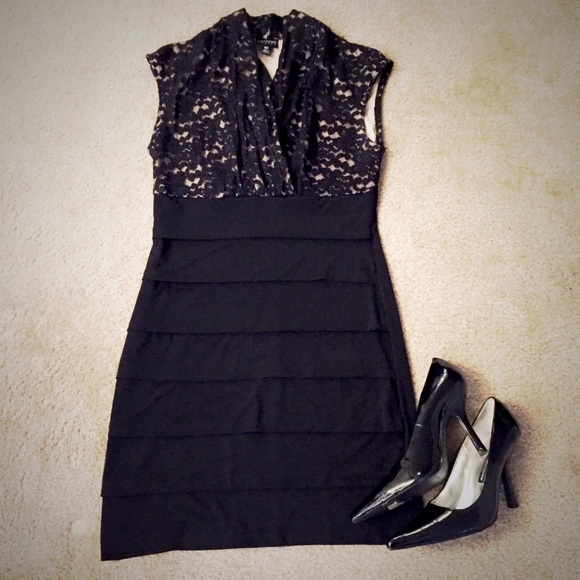 Enfocus petite lace top dress