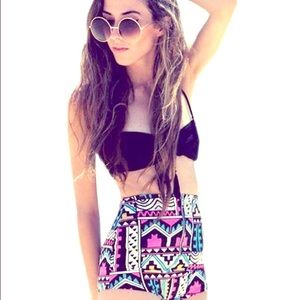 Aztec printed high waisted bikini