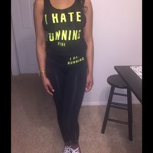 PINK legging and shirt outfit