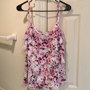 White House Black Market ruffle tank