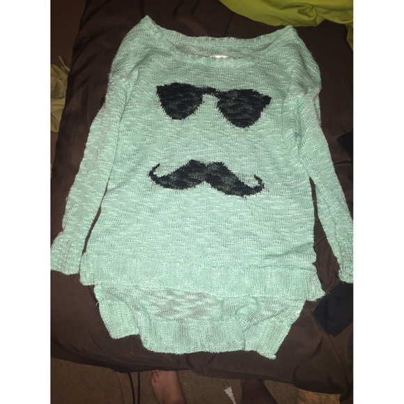 xhilaration sunglasses/mustache sweater