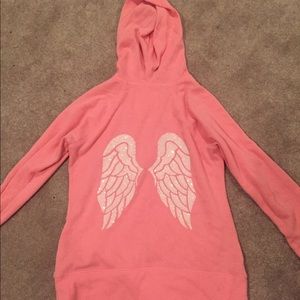 Victoria Secret pink angel wing zip up