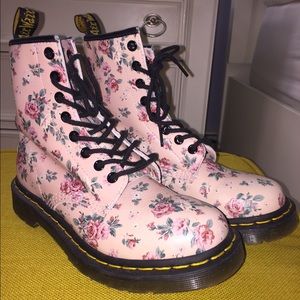 Dr. Martens Pink Floral boots
