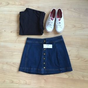 Free people denim skirt