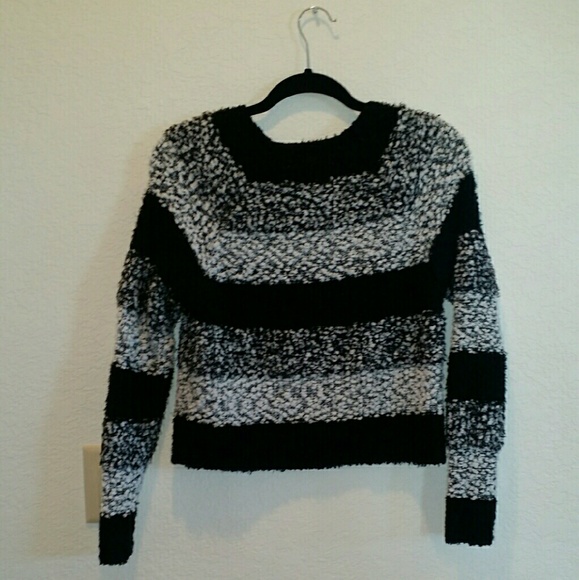 Black and White Striped Sweater - Picture 2 of 3