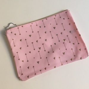 Mirror Mirror pink & gold heart & arrow pouch