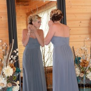 David's bridal dress size 10. Charcoal gray.