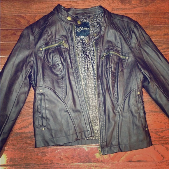 Leather Guess coat - Picture 1 of 3